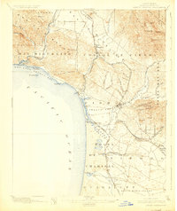1897 Map of San Luis Obispo County, CA, 1925 Print
