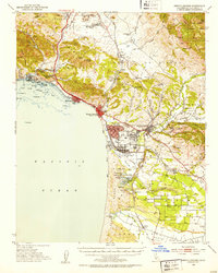 preview thumbnail of historical topo map of Arroyo Grande, CA in 1952