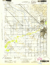 1942 Map of Bakersfield West, 1944 Print