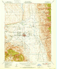 Download a high-resolution, GPS-compatible USGS topo map for Bishop, CA (1951 edition)