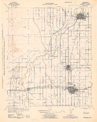 1943 Map of El Centro, CA, 1945 Print