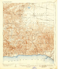 1903 Map of Calabasas, 1937 Print