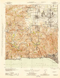preview thumbnail of historical topo map of Calabasas, CA in 1944