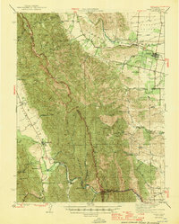 1943 Map of Esparto, CA, 1945 Print
