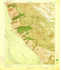 preview thumbnail of historical topo map of Monterey County, CA in 1921