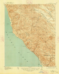 Usgs 1 62500 Scale Quadrangle For Cape San Martin Ca 1921 Data Gov
