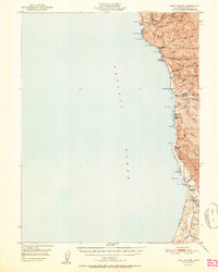 preview thumbnail of historical topo map of Mendocino County, CA in 1951