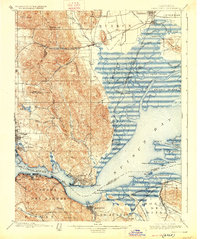 1901 Map of Carquinez, 1926 Print