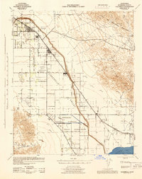 1943 Map of Coachella, 1944 Print