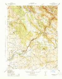 Download a high-resolution, GPS-compatible USGS topo map for Copperopolis, CA (1942 edition)