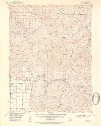 1952 Map of Covelo, CA, 1954 Print