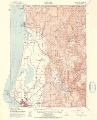 1952 Map of Crescent City, 1954 Print