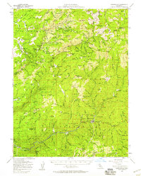 preview thumbnail of historical topo map of Downieville, CA in 1951