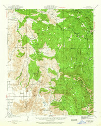 preview thumbnail of historical topo map of Tulare County, CA in 1942