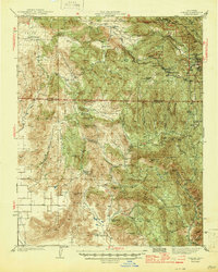 preview thumbnail of historical topo map of Tulare County, CA in 1944