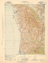 Download a high-resolution, GPS-compatible USGS topo map for Halfmoon Bay, CA (1943 edition)