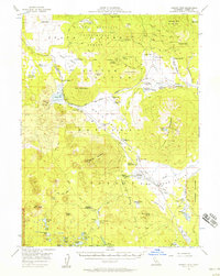 Download a high-resolution, GPS-compatible USGS topo map for Harvey Mtn, CA (1958 edition)