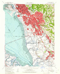 Download a high-resolution, GPS-compatible USGS topo map for Hayward, CA (1961 edition)