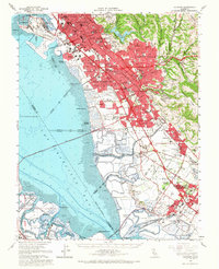 Download a high-resolution, GPS-compatible USGS topo map for Hayward, CA (1966 edition)