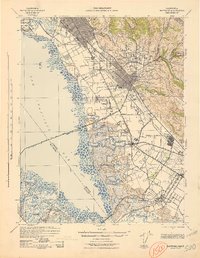Download a high-resolution, GPS-compatible USGS topo map for Hayward, CA (1942 edition)