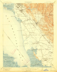 preview thumbnail of historical topo map of Alameda County, CA in 1915
