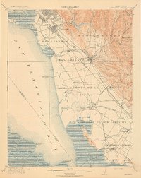 preview thumbnail of historical topo map of Alameda County, CA in 1915