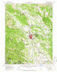 Download a high-resolution, GPS-compatible USGS topo map for Healdsburg, CA (1966 edition)