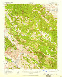 Download a high-resolution, GPS-compatible USGS topo map for Hernandez Valley, CA (1958 edition)