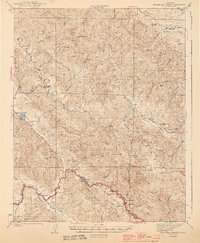 Download a high-resolution, GPS-compatible USGS topo map for Hernandez Valley, CA (1944 edition)