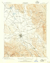 1923 Map of Hollister, 1955 Print