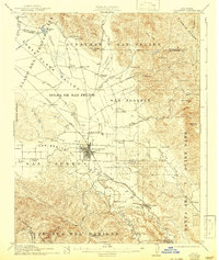 1921 Map of Hollister, 1943 Print