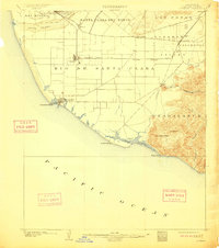 1904 Map of Hueneme, 1911 Print