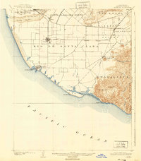 1904 Map of Hueneme, 1940 Print