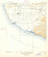 1904 Map of Hueneme, 1947 Print