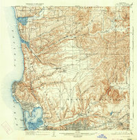 1903 Map of La Jolla, 1934 Print
