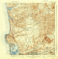 1903 Map of La Jolla, 1942 Print