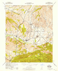 1942 Map of Los Olivos, 1958 Print