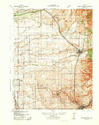 Download a high-resolution, GPS-compatible USGS topo map for Markham Ravine, CA (1942 edition)