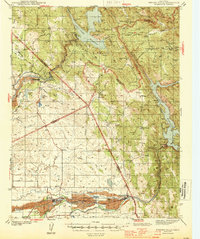 Download a high-resolution, GPS-compatible USGS topo map for Merced Falls, CA (1944 edition)