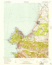 Download a high-resolution, GPS-compatible USGS topo map for Monterey, CA (1956 edition)