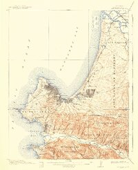 preview thumbnail of historical topo map of Monterey, CA in 1913