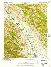 Download a high-resolution, GPS-compatible USGS topo map for Morgan Hill, CA (1957 edition)