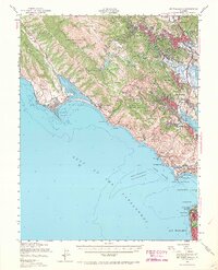 preview thumbnail of historical topo map of Marin County, CA in 1950