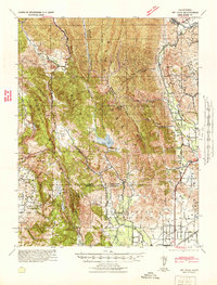 historical topo map of Solano County, CA in 1942