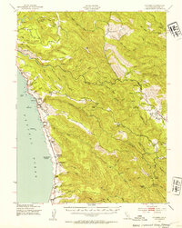 preview thumbnail of historical topo map of Mendocino County, CA in 1943