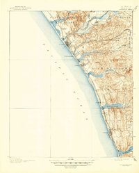 preview thumbnail of historical topo map of Oceanside, CA in 1901