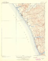 1898 Map of Oceanside, 1961 Print