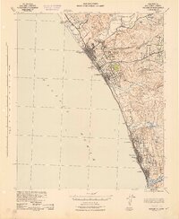 preview thumbnail of historical topo map of Oceanside, CA in 1942