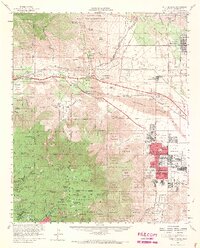 1957 Map of Palm Springs, 1967 Print