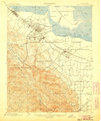 1899 Map of Palo Alto, 1906 Print